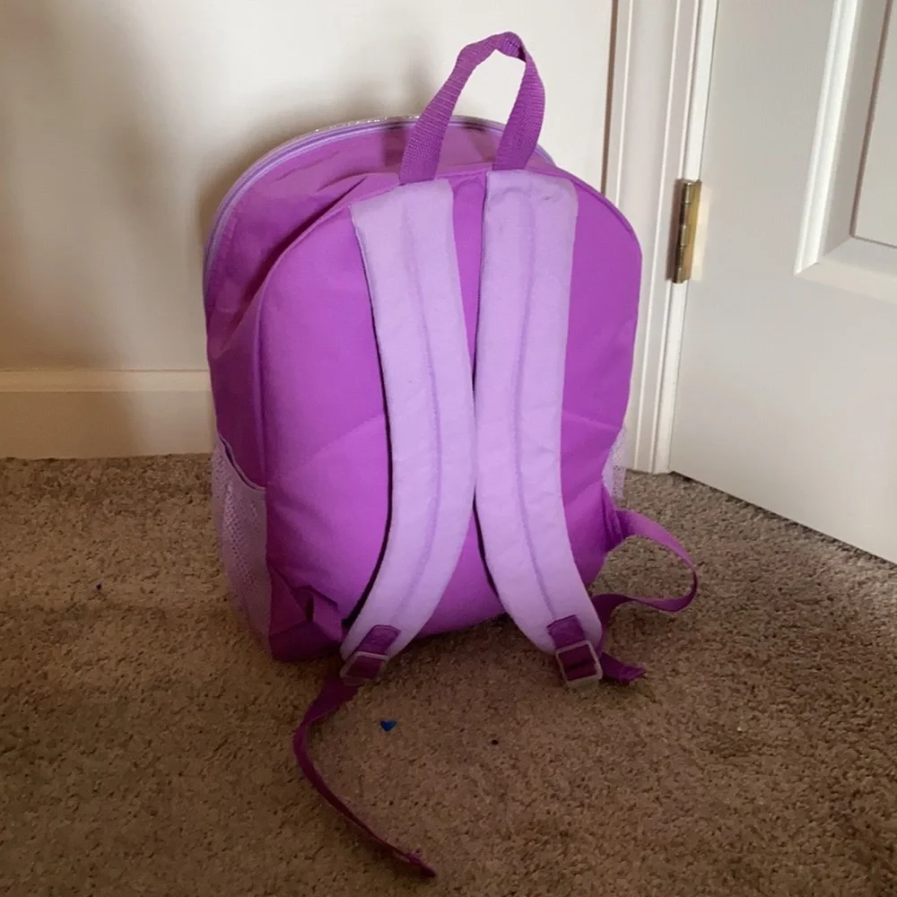 Disney Frozen Elsa and Anna Backpack, “Sisters Forever” Purple